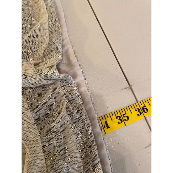 Express Gold Party Dress Sequin Layers Sleeveless Size 4 - Picture 5 of 9